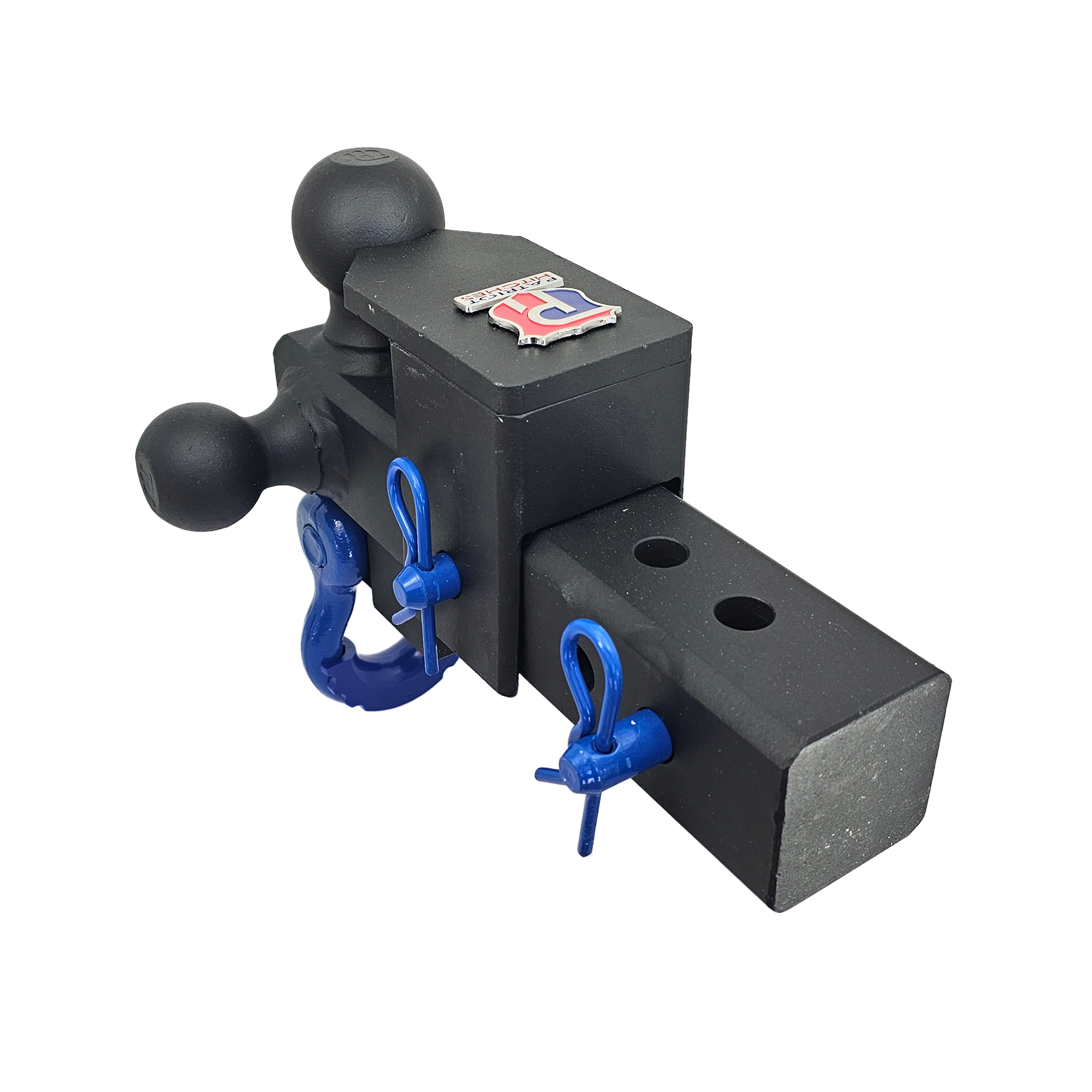 The Captain 5 in 1 - 5-Way 3-Ball Mount for 2-1/2" Hitches - 30K – Blue Accent