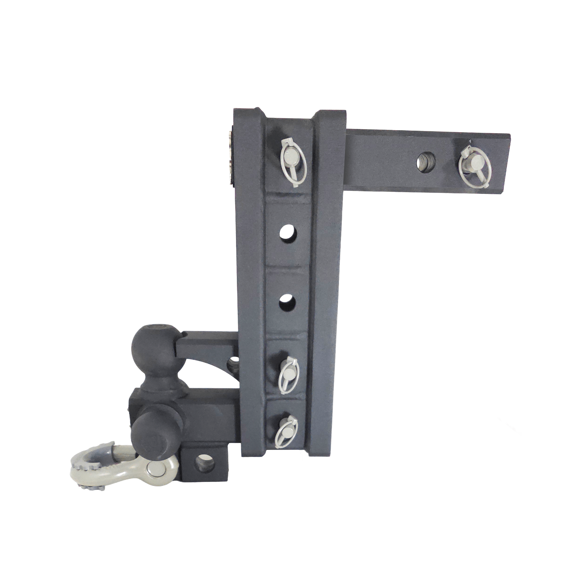 The Patriot - 10-Way+ 3-Ball Mount w/ Adjustable Stacked Receivers - 2" Hitch – 30K – Ceramic Gray Accent