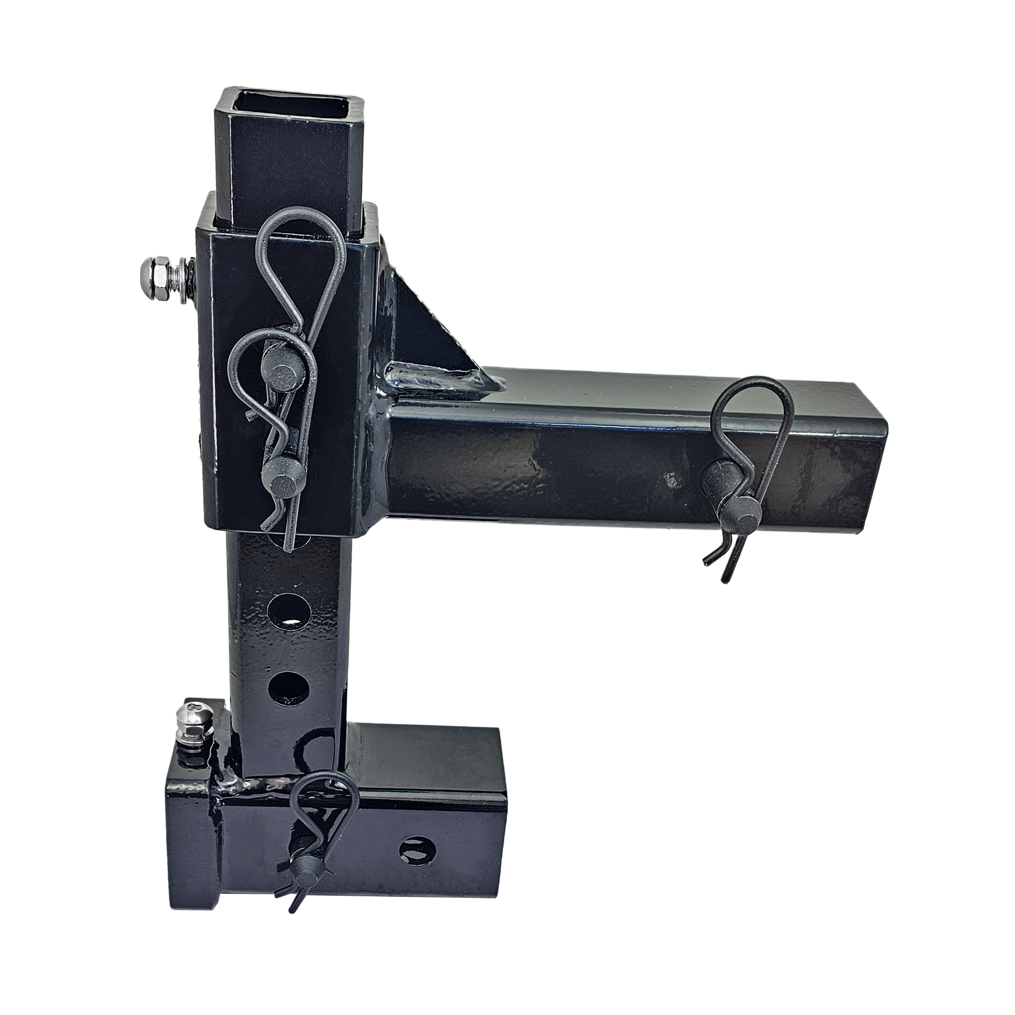 The General Normal Duty - Patriot Hitches 2" Adjustable Drop Hitch Adapter - 11" Rise/Drop - 7K - Black Texture Accent (Black Gloss)