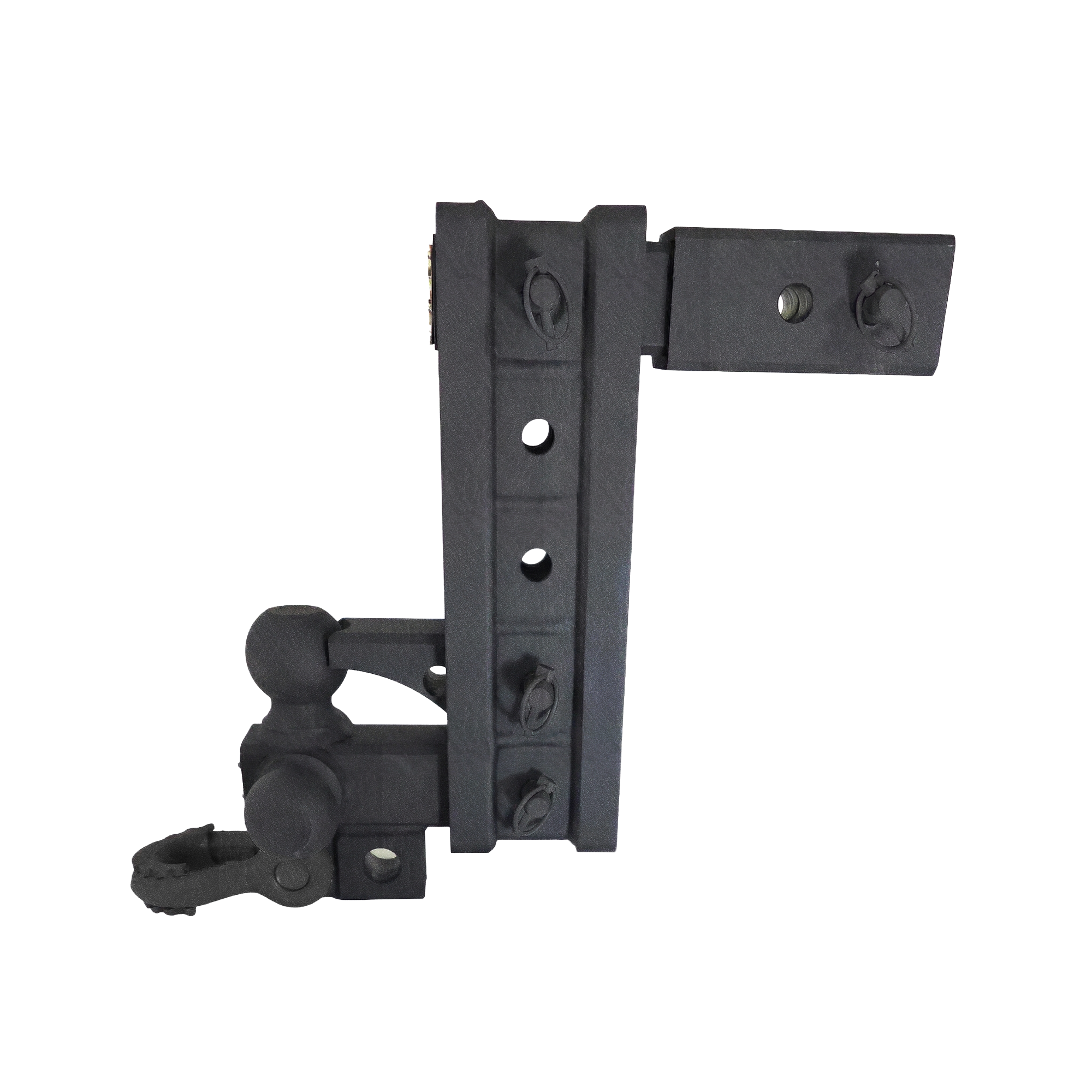 The Patriot - 10-Way+ 3-Ball Mount w/ Adjustable Stacked Receivers – 2-1/2" Hitch – 30K – Black Texture Accent