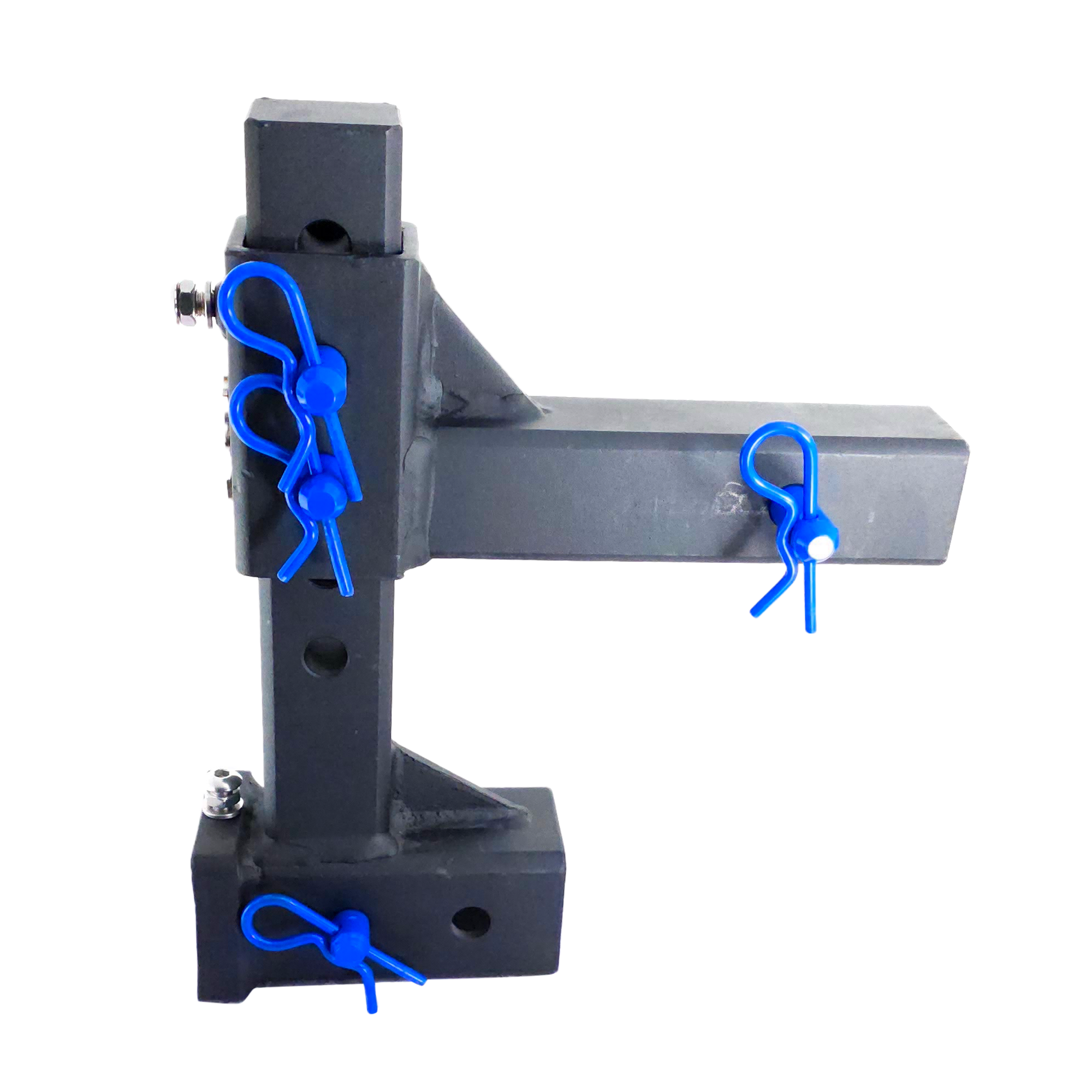 The General Heavy Duty - 2" Adjustable Drop Hitch Adapter - 11" Rise/Drop - 10K - Blue Accent