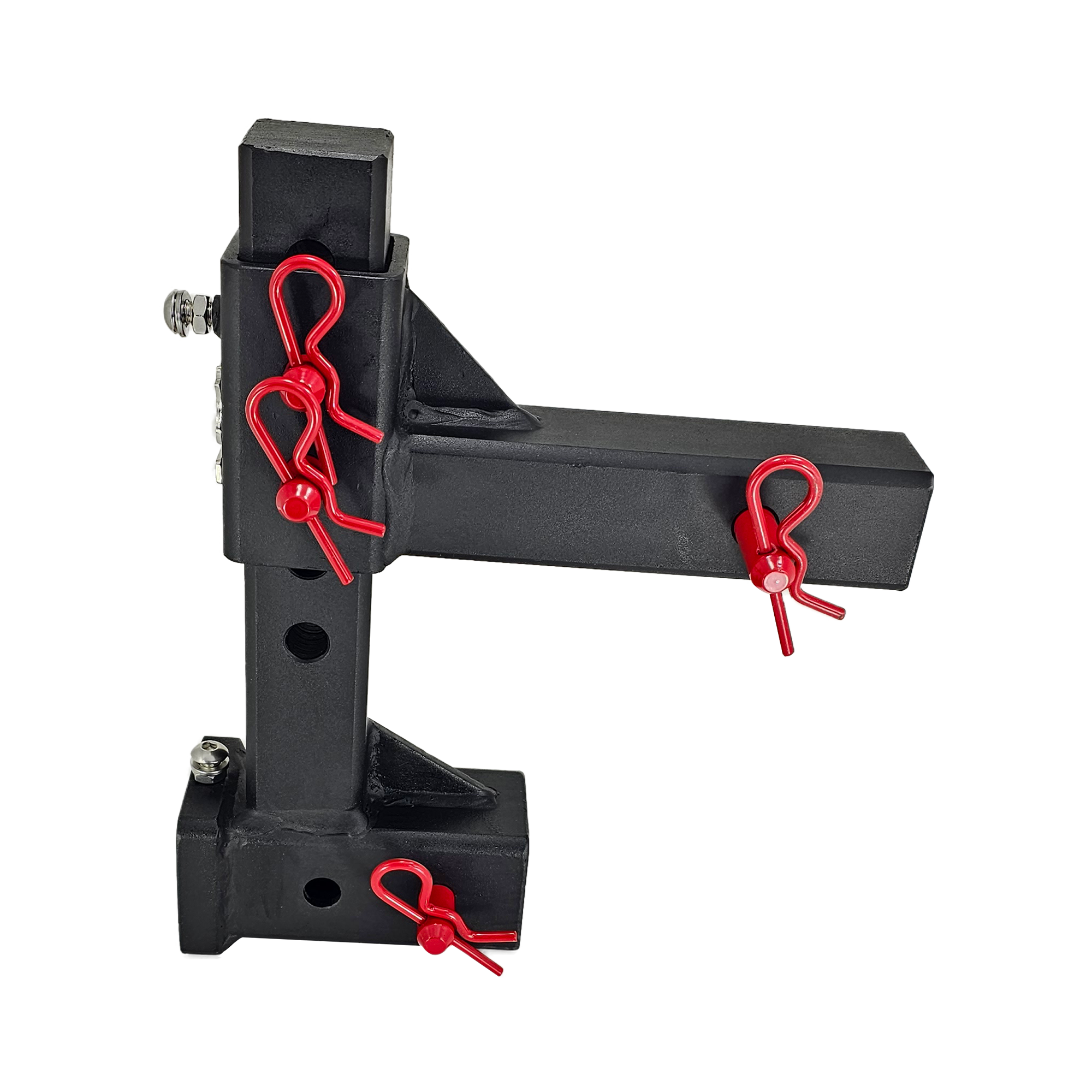 The General Heavy Duty - 2" Adjustable Drop Hitch Adapter - 11" Rise/Drop - 10K - Red Accent