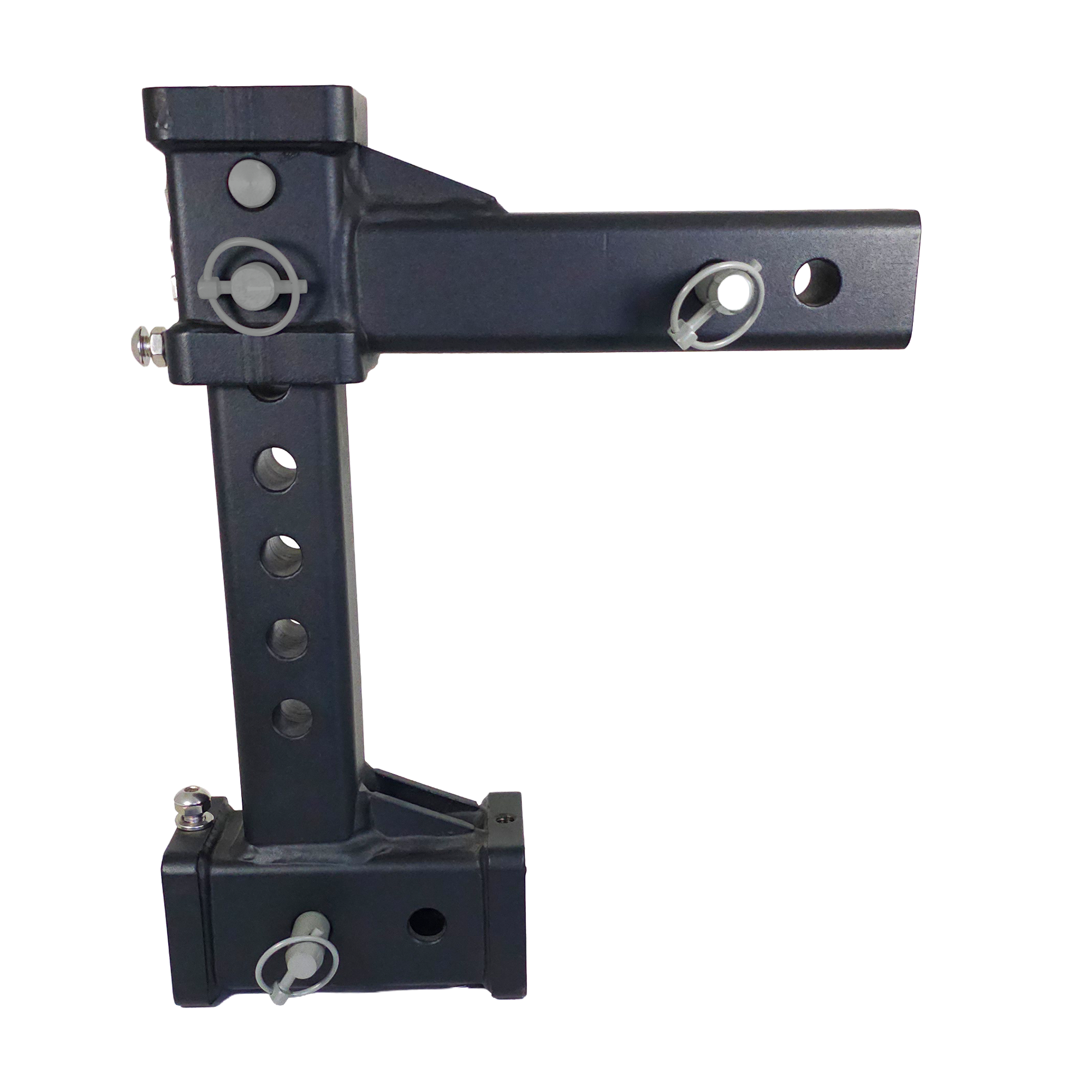 The General Heavy Duty - 2" Adjustable Drop Hitch Adapter - 11" Rise/Drop - 12.5K - Ceramic Gray Accent