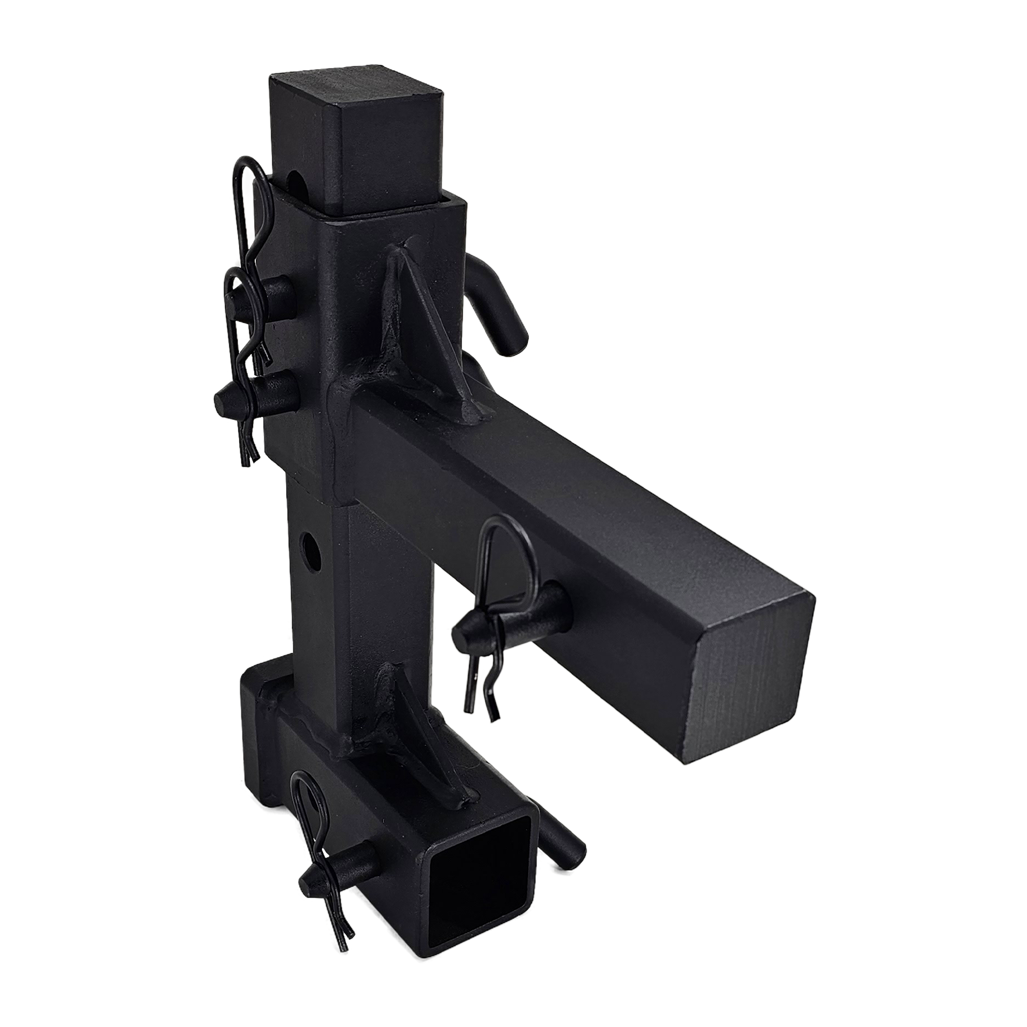 The General Heavy Duty - 2" Adjustable Drop Hitch Adapter - 11" Rise/Drop - 10K - Black Texture Accent