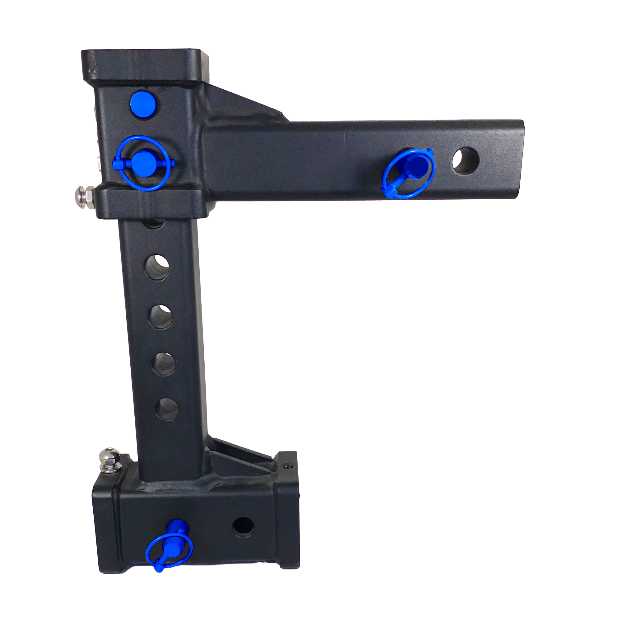 The General Heavy Duty - 2" Adjustable Drop Hitch Adapter - 11" Rise/Drop - 12.5K - Blue Accent