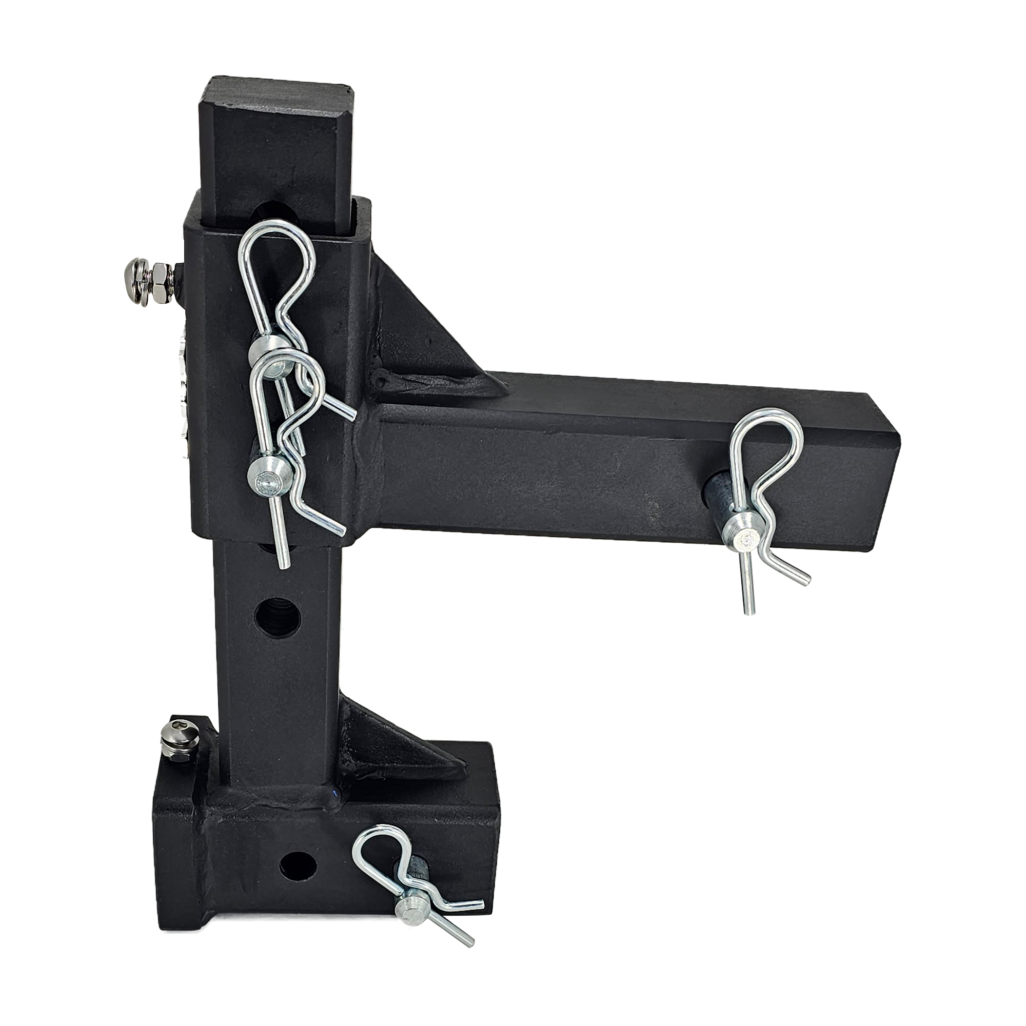 The General Heavy Duty - 2" Adjustable Drop Hitch Adapter - 11" Rise/Drop - 10K - Silver Accent
