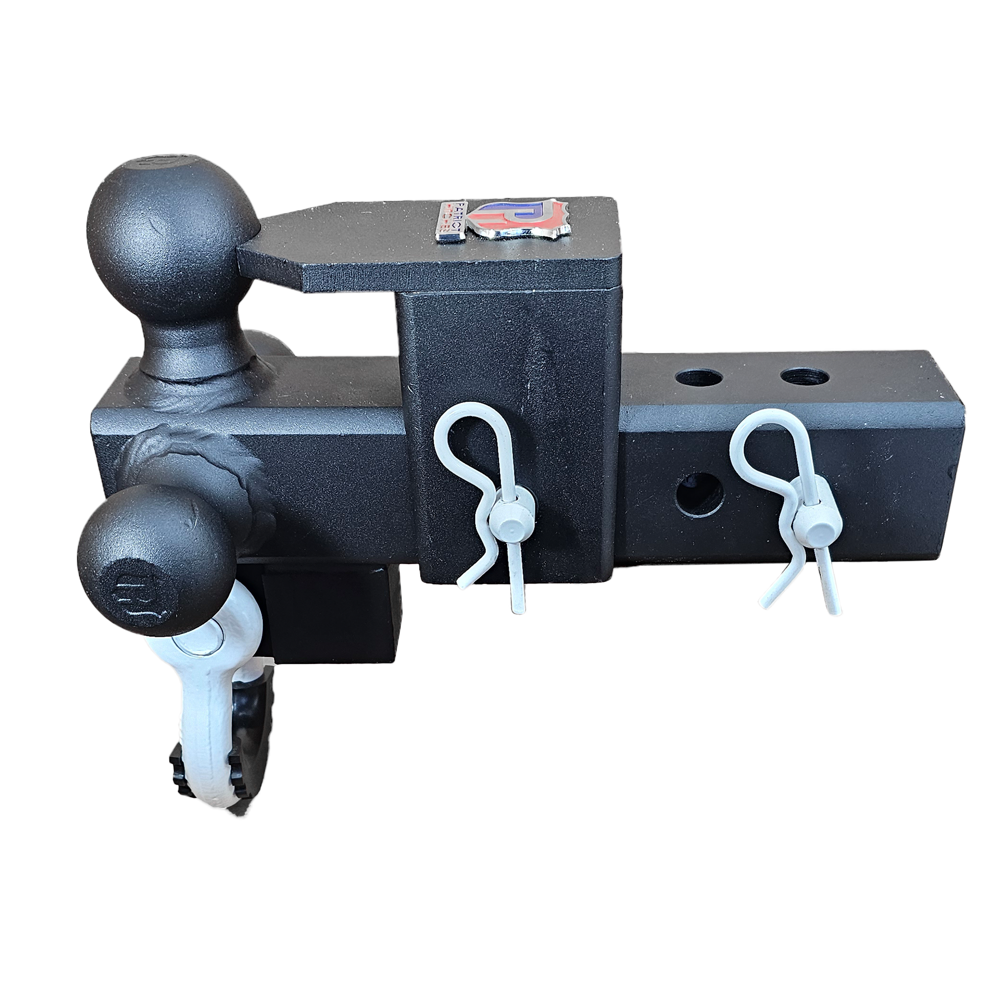 The Captain 5 in 1 - 5-Way 3-Ball Mount for 2-1/2" Hitches - 30K – White Accent