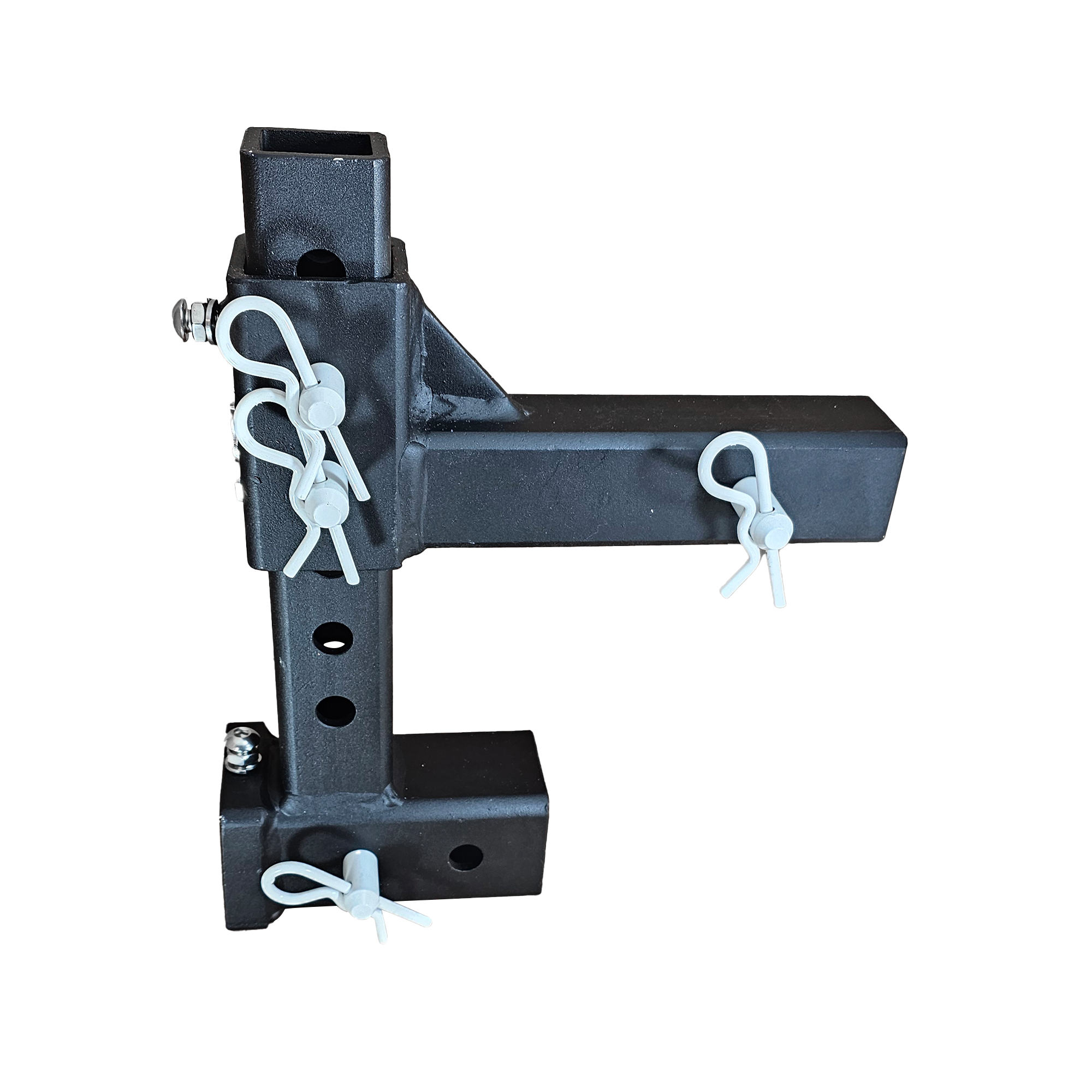 The General Normal Duty - 2" Adjustable Drop Hitch Adapter - 11" Rise/Drop - 7K - White Accent