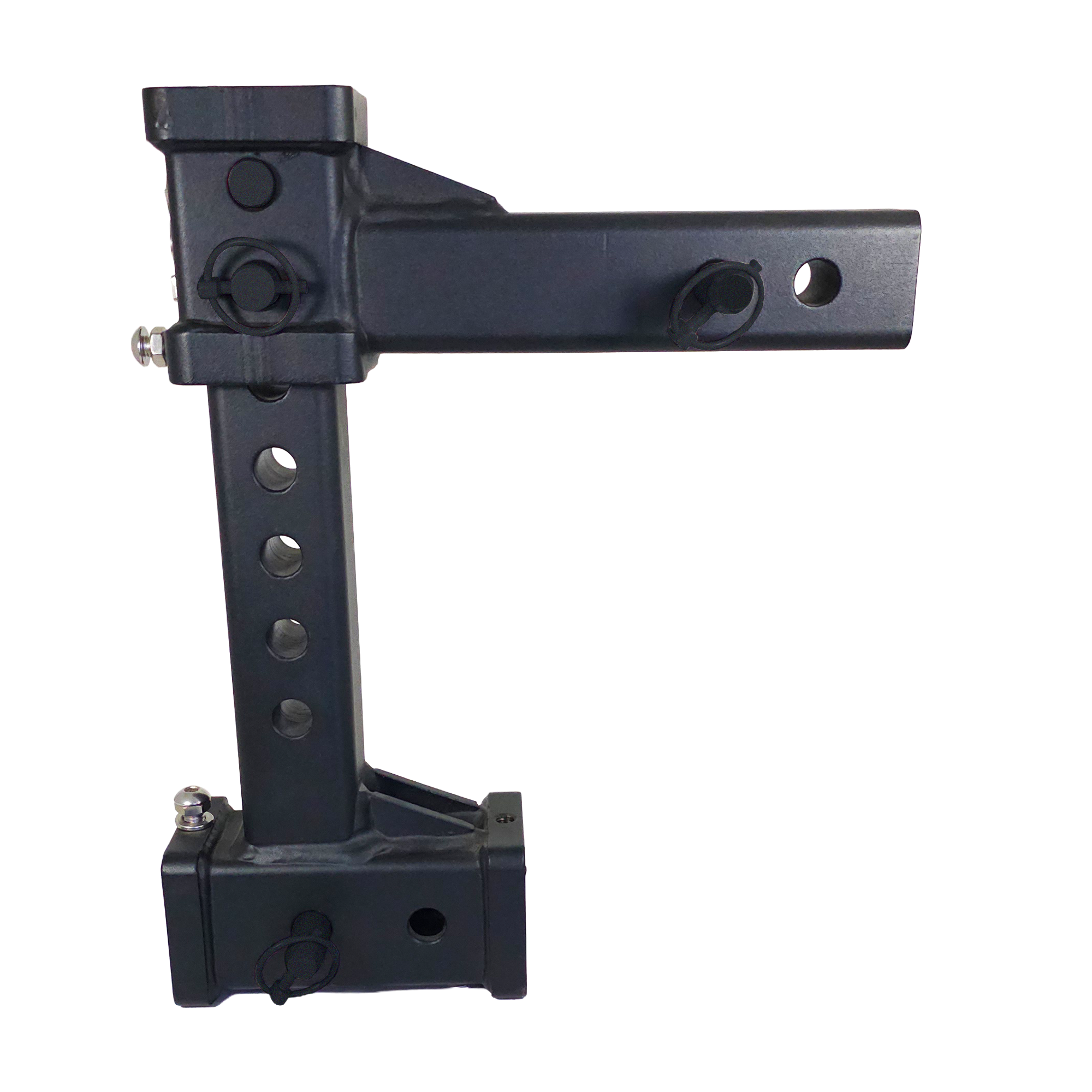 The General Heavy Duty - 2" Adjustable Drop Hitch Adapter - 11" Rise/Drop - 12.5K - Black Texture Accent