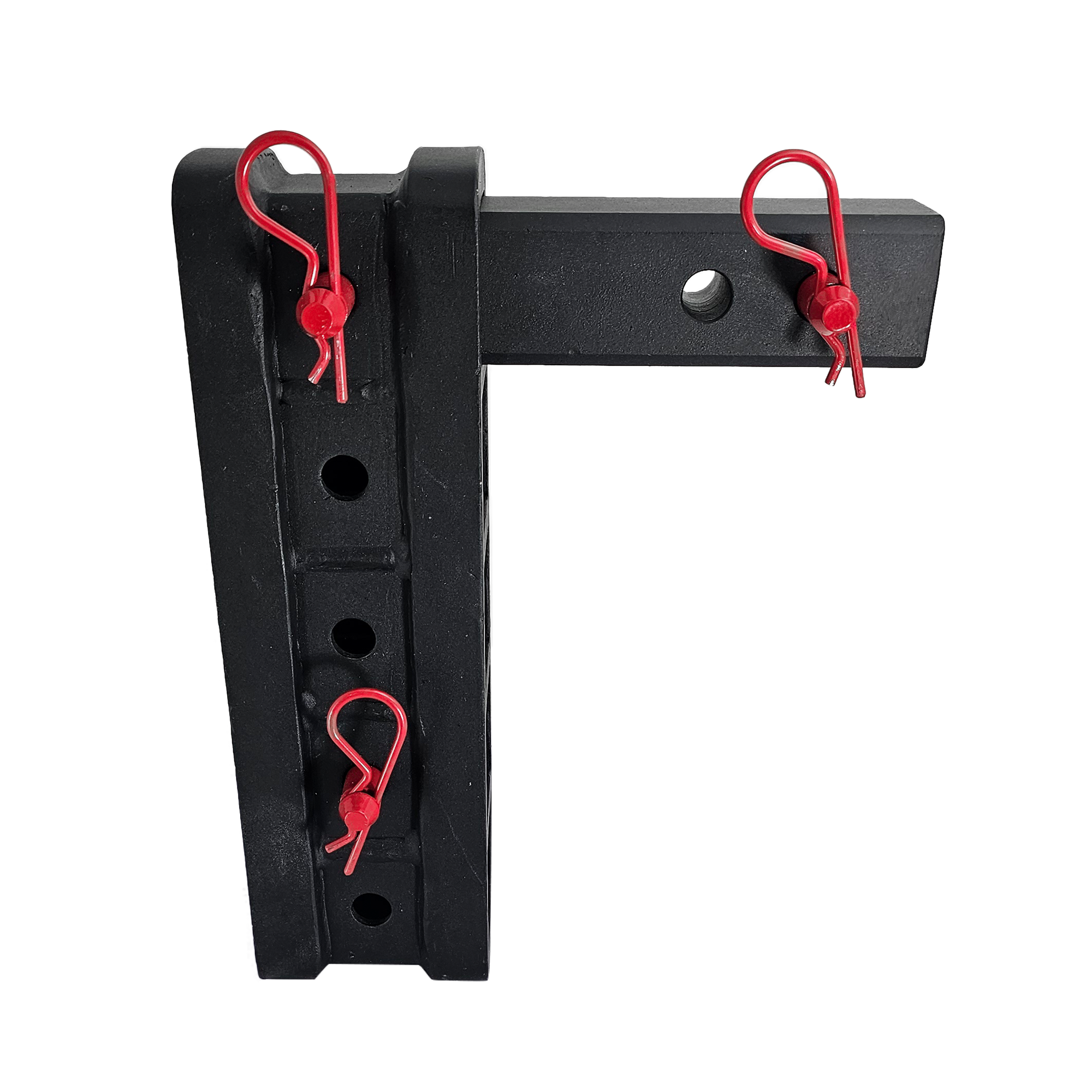 The Major - Patriot Hitches Adjustable Drop/Rise Hitch Stacked Receivers for 2" Hitches - 10" Drop/Rise – 30k - Red Accent