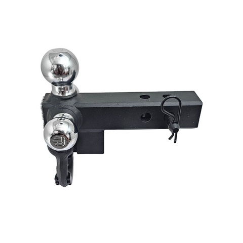 Patriot Hitches 4-Way 3-Ball Mount for 2" Hitches - The Captain - 30K - Black Texture Accent (Texture Chrome)