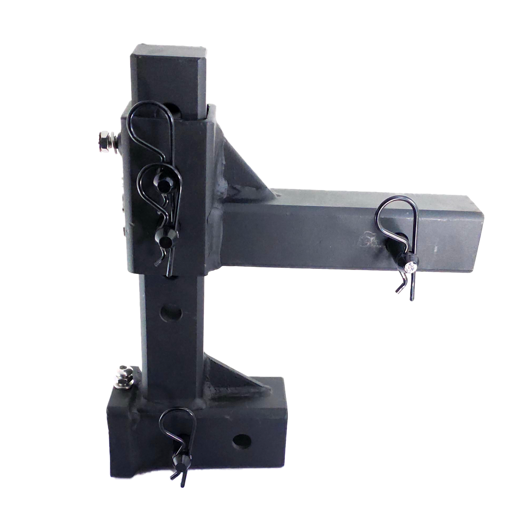 The General Heavy Duty - 2" Adjustable Drop Hitch Adapter - 11" Rise/Drop - 10K - Black Gloss Accent