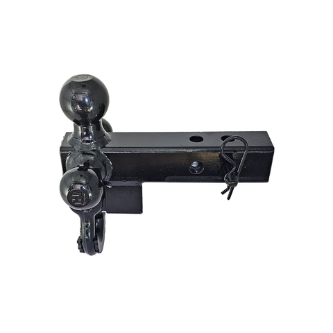 Patriot Hitches 4-Way 3-Ball Mount for 2" Hitches - The Captain - 30K - Black Gloss Accent (Black Gloss)