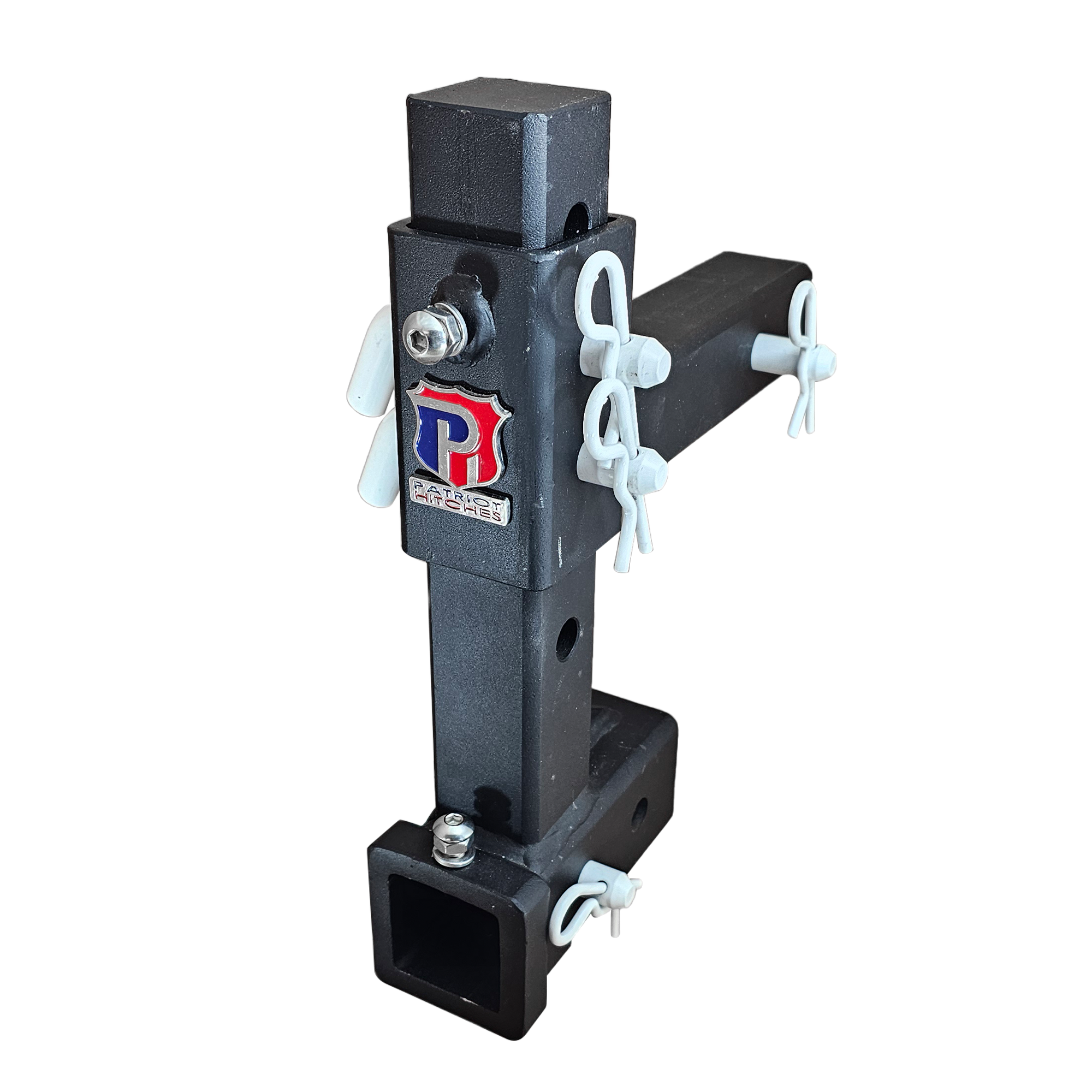 The General Heavy Duty - 2" Adjustable Drop Hitch Adapter - 11" Rise/Drop - 10K - White Accent