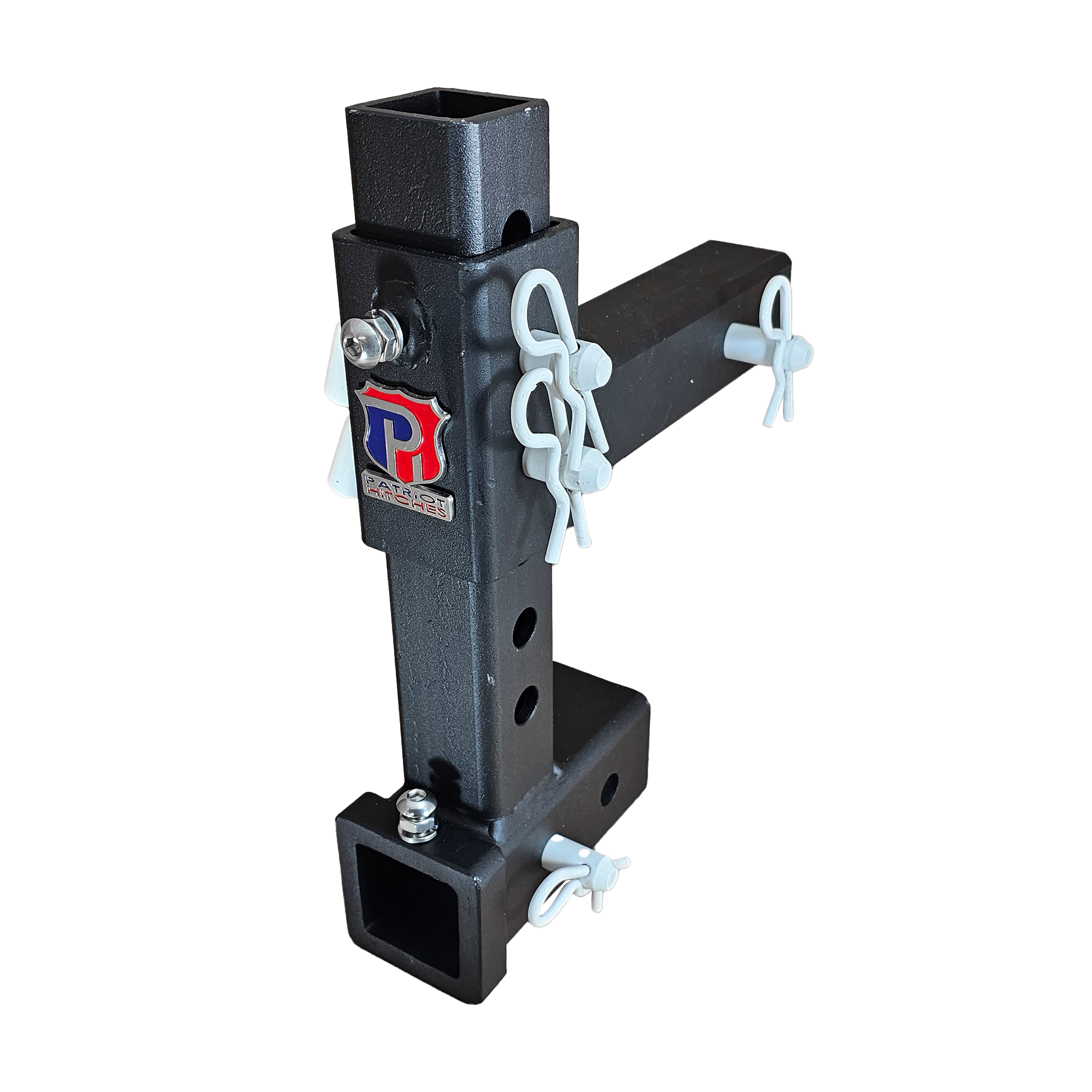 The General Normal Duty - 2" Adjustable Drop Hitch Adapter - 11" Rise/Drop - 7K - White Accent