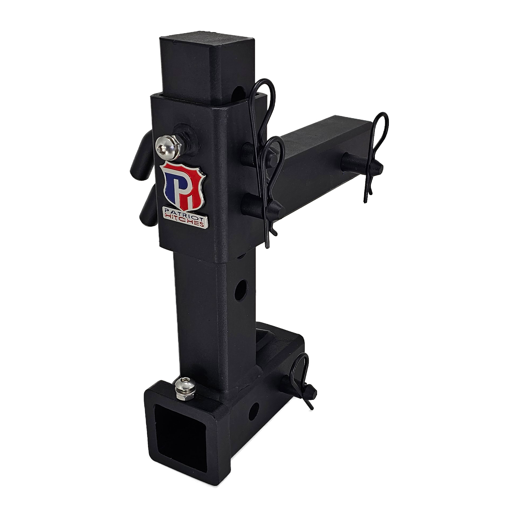 The General Heavy Duty - 2" Adjustable Drop Hitch Adapter - 11" Rise/Drop - 10K - Black Texture Accent