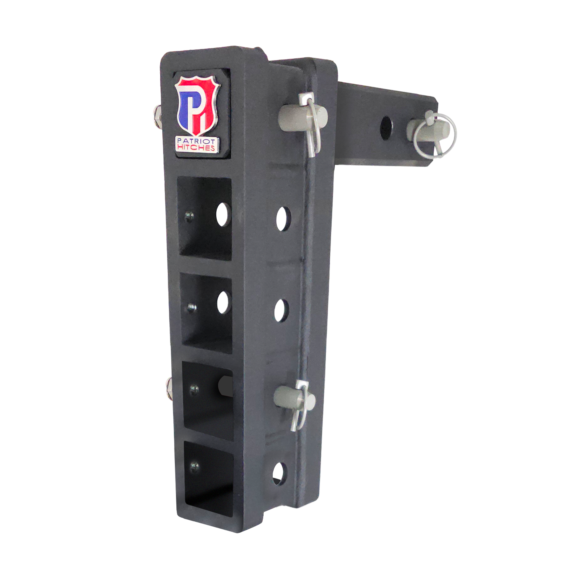 The Major - Patriot Hitches Adjustable Drop/Rise Hitch Stacked Receivers for 2" Hitches - 10" Drop/Rise – 30K - Ceramic Gray Accent