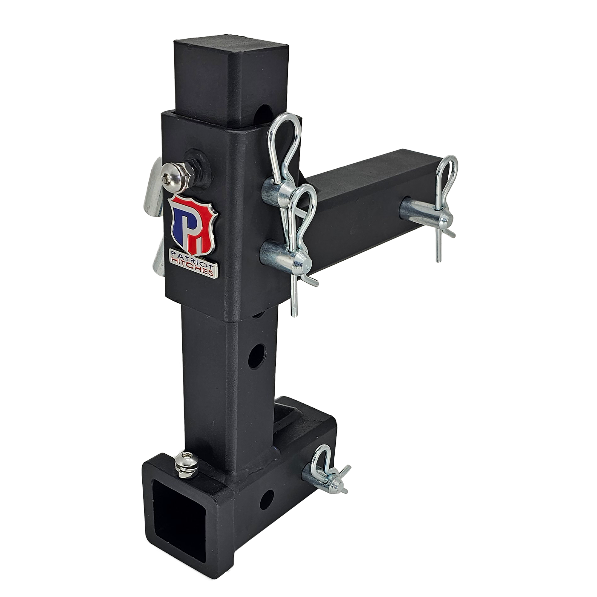 The General Heavy Duty - 2" Adjustable Drop Hitch Adapter - 11" Rise/Drop - 10K - Silver Accent