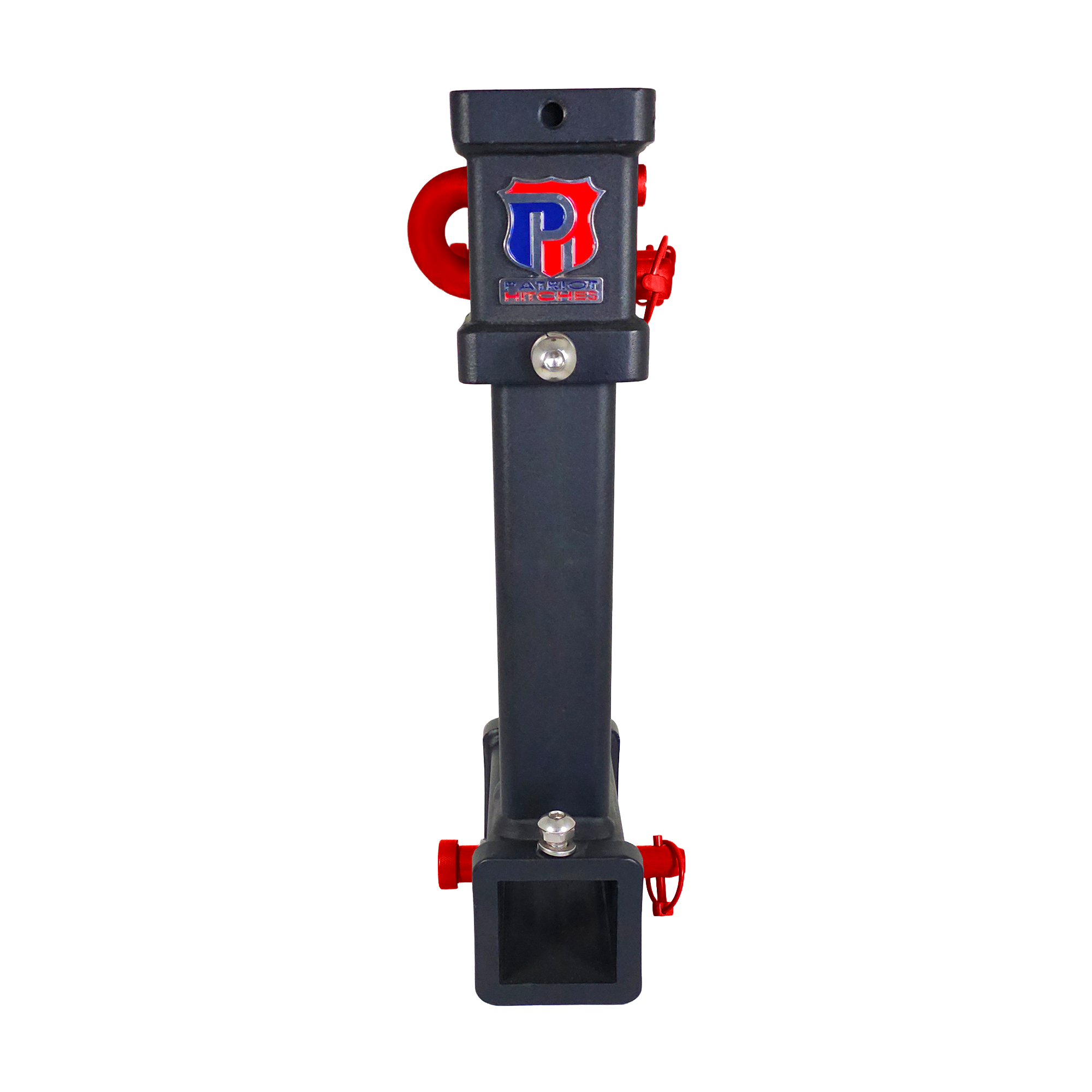The General Heavy Duty - 2" Adjustable Drop Hitch Adapter - 11" Rise/Drop - 12.5K - Red Accent