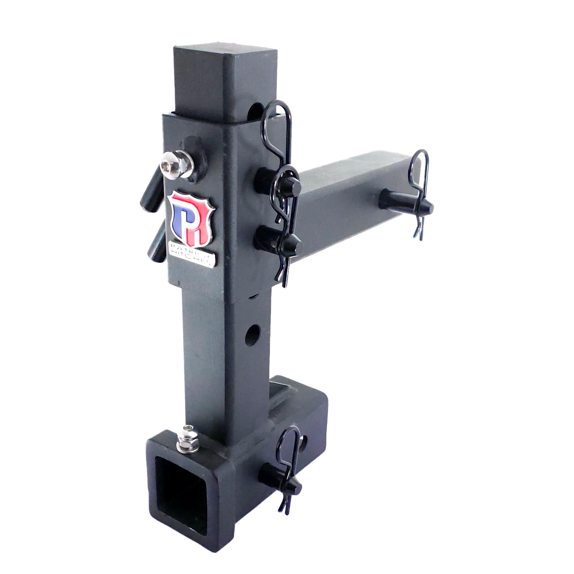 The General Heavy Duty - 2" Adjustable Drop Hitch Adapter - 11" Rise/Drop - 10K - Black Gloss Accent