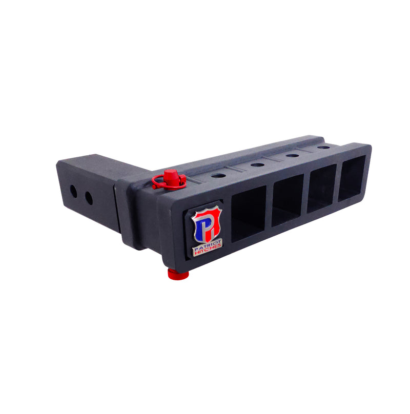 Offset trailer hitch attachment by Patriot Hitches