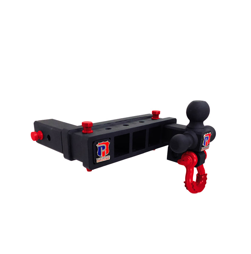 Offset hitch with stubby attachment by Patriot Hitches