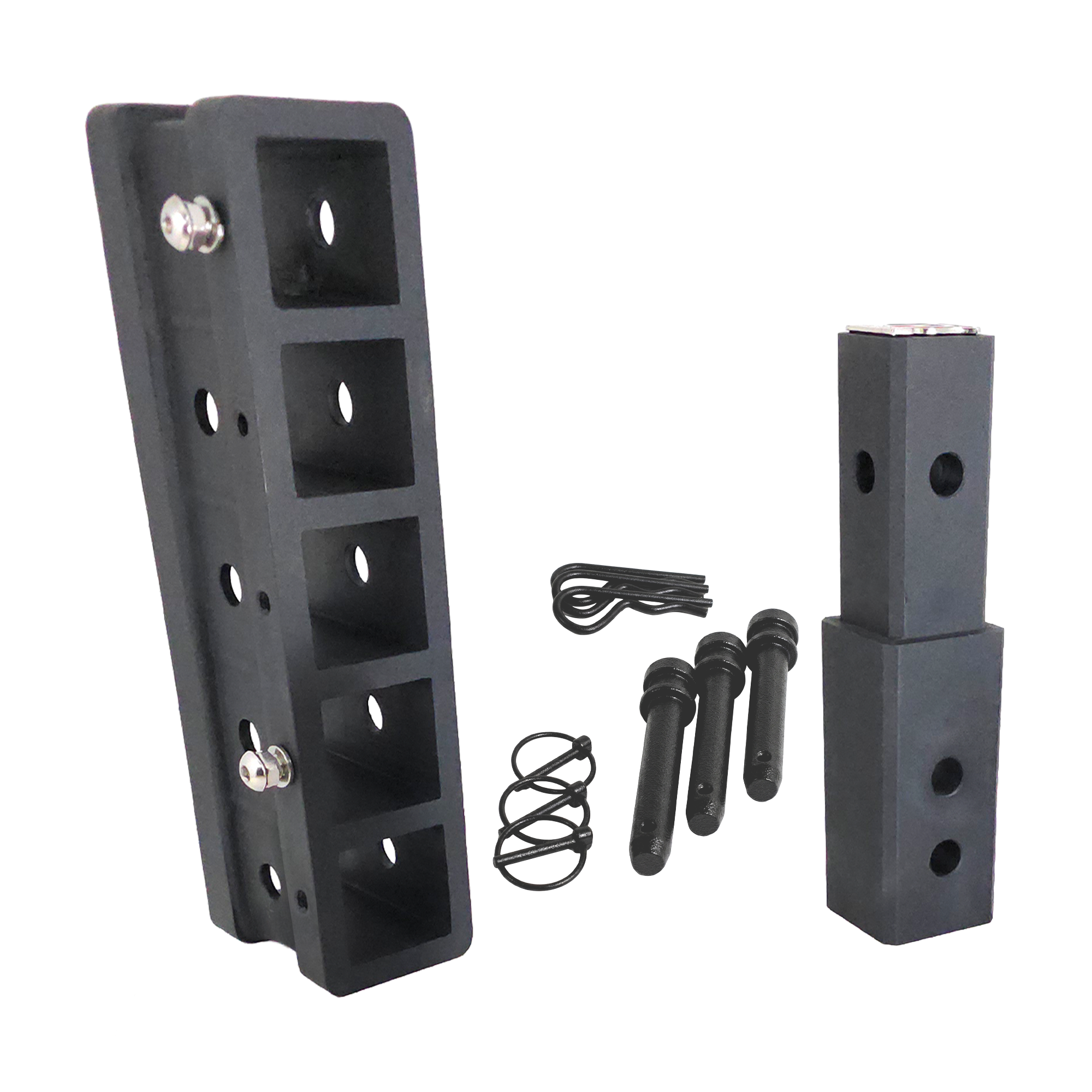 The Major - Patriot Hitches Adjustable Drop/Rise Hitch Stacked Receivers for 2" Hitches - 10" Drop/Rise – 30K - Black Texture Accent