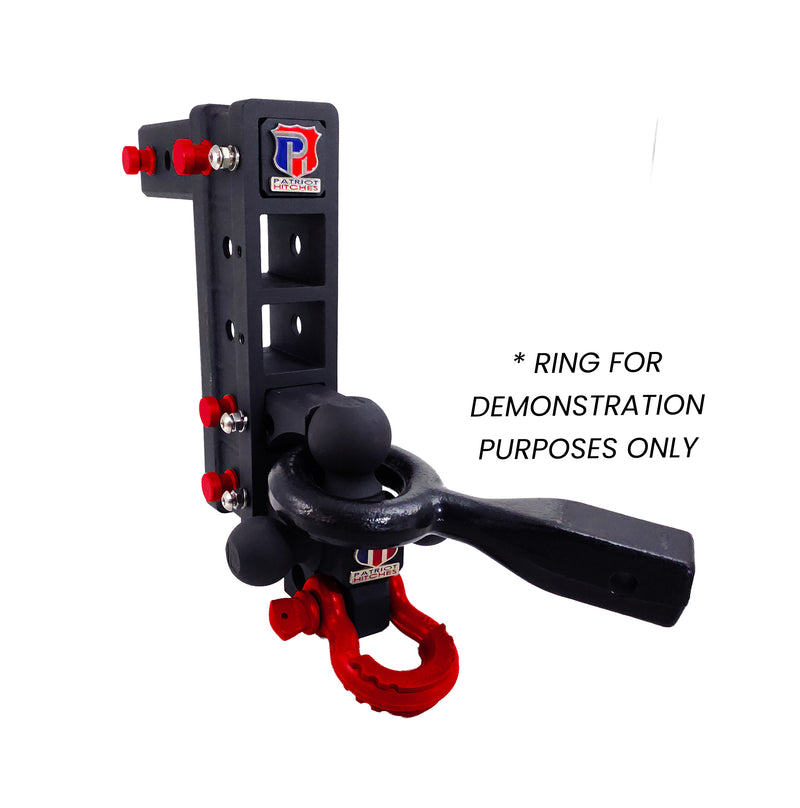 Pintle hitch with tow ring attachment for heavy-duty towing