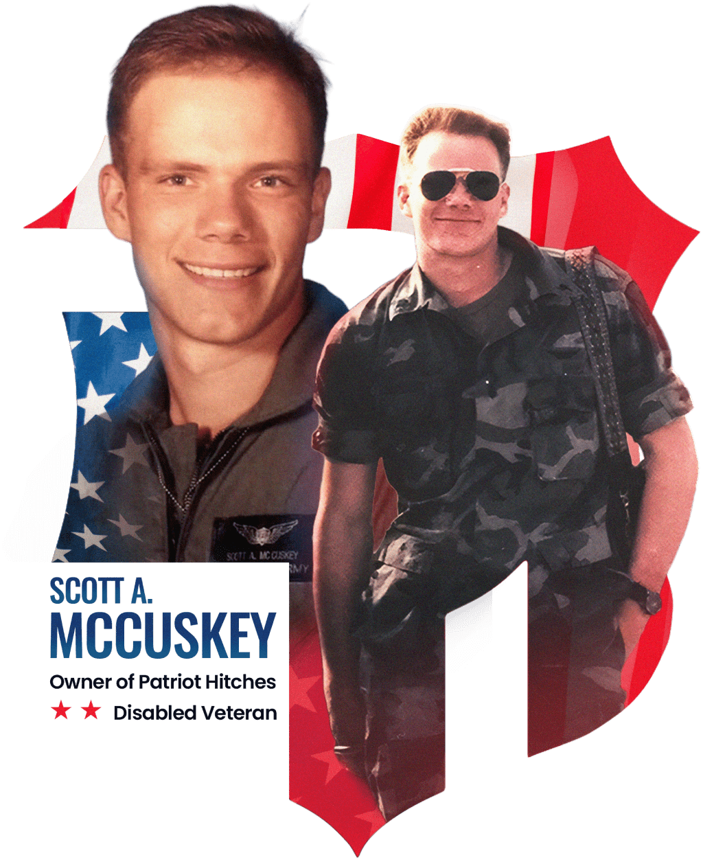 Military portrait of Patriot Hitches founder Scott McCuskey