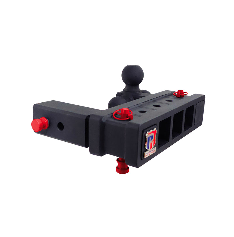 Trailer hitch step with Ride Hide accessory installed
