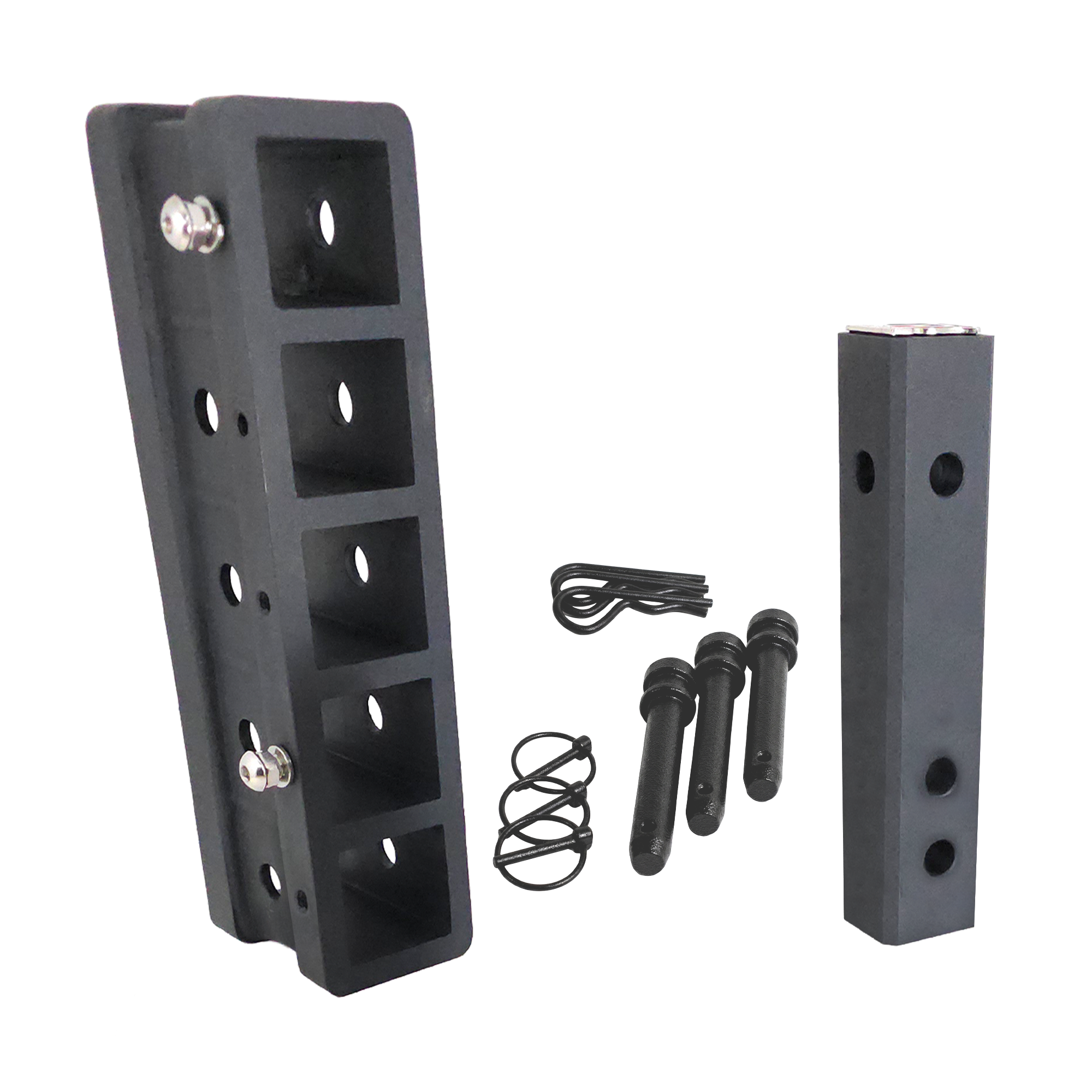 The Major - Patriot Hitches Adjustable Drop/Rise Hitch Stacked Receivers for 2" Hitches - 10" Drop/Rise – 30K - Black Texture Accent